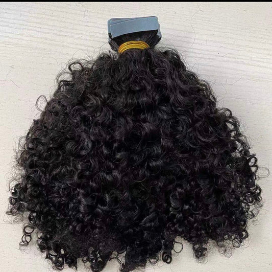 Wholesale 20 Indian Curly Curl Tape-Ins (50 grams)